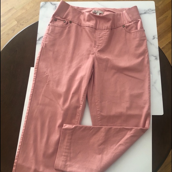 Woman Within Jean Petite Bootcut Smooth Waist Rose 5 Pickey w mock zip stretch - Picture 3 of 12